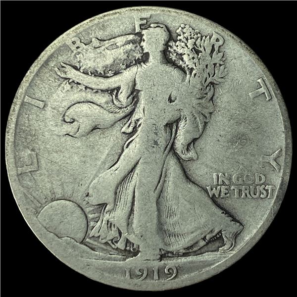 1919-S Silver Walking Liberty Half Dollar  NICELY CIRCULATED