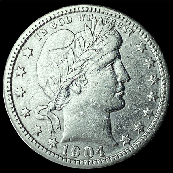 1904 Silver Barber Quarter CLOSELY UNCIRCULATED