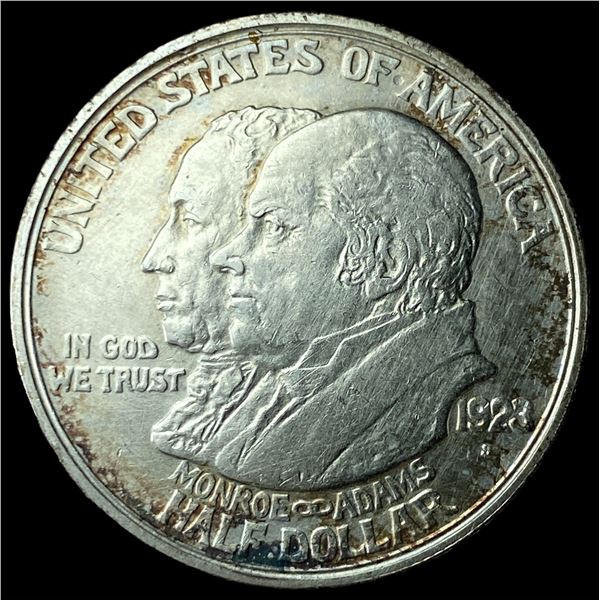 1923-S Silver Monroe Doctrine Half Dollar  CLOSELY UNCIRCULATED