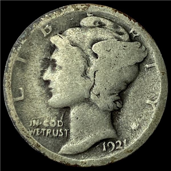 1921 Silver Mercury Dime LIGHTLY CIRCULATED