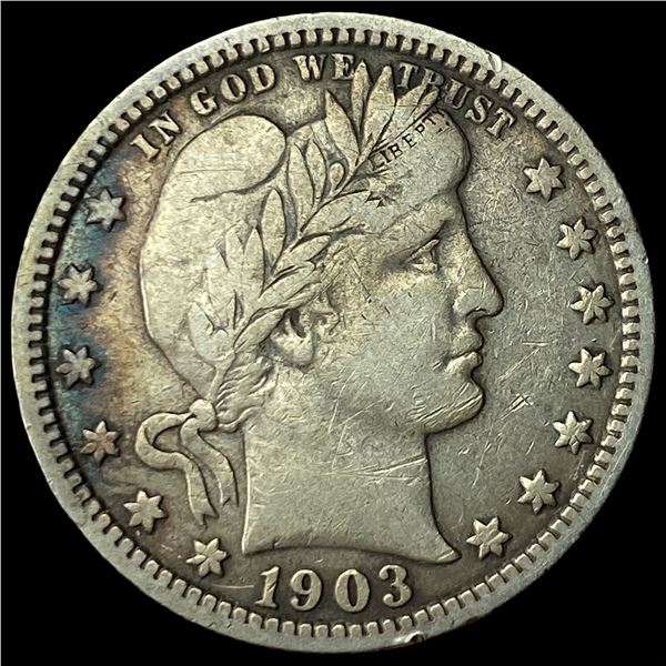 1903 Silver Barber Quarter NEARLY UNCIRCULATED