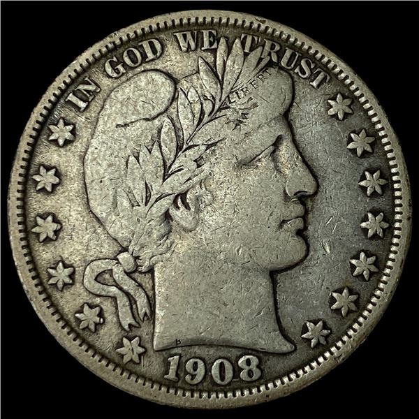 1908-O Silver Barber Half Dollar NEARLY  UNCIRCULATED