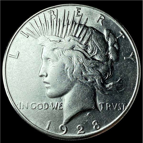 1928-S Silver Peace Dollar CHOICE AU
