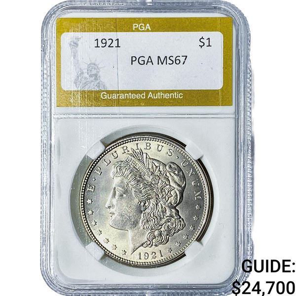 1921 Morgan Silver Dollar PGA MS67