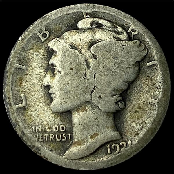 1921 Silver Mercury Dime LIGHTLY CIRCULATED