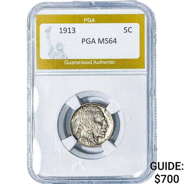 1913 Buffalo Nickel PGA MS64