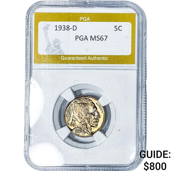 1938-D Buffalo Nickel PGA MS67