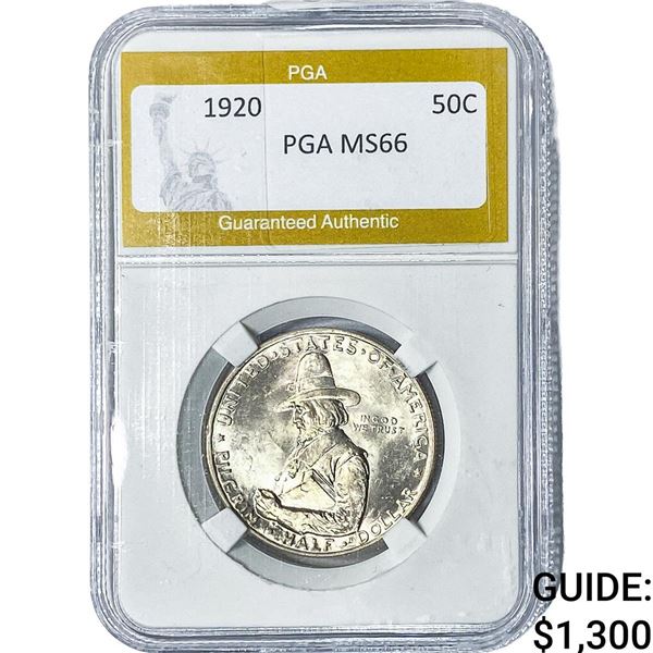 1920 Pilgrim Half Dollar PGA MS66