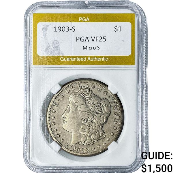 1903-S Morgan Silver Dollar PGA VF25 Micro S