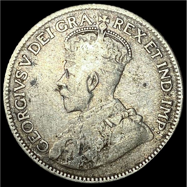 1936 Canada Silver 25 Cents LIGHTLY  CIRCULATED