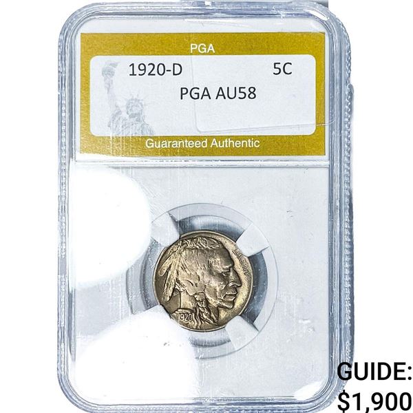 1920-D Buffalo Nickel PGA AU58
