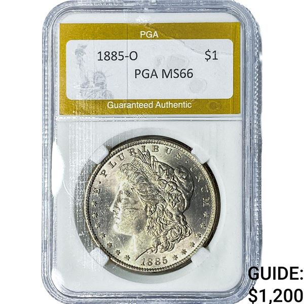 1885-O Morgan Silver Dollar PGA MS66