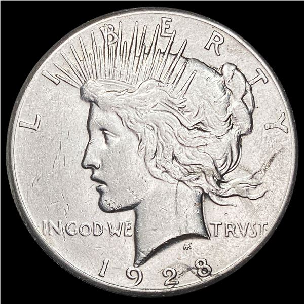 1928 Silver Peace Dollar CLOSELY UNCIRCULATED