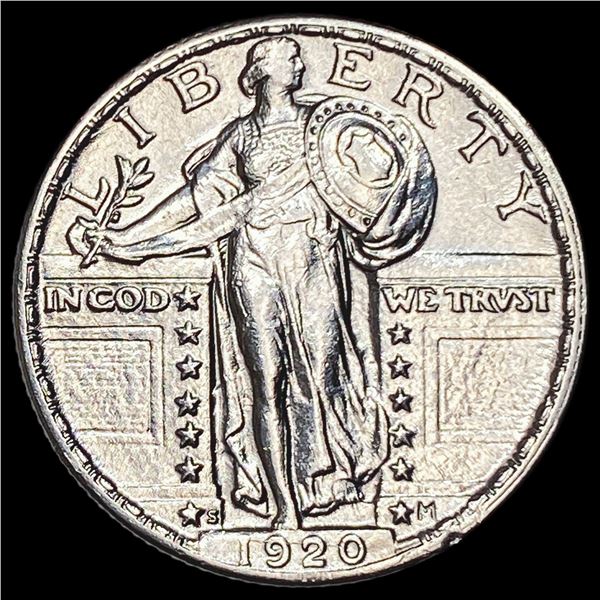 1920-S Silver Standing Liberty Quarter CHOICE BU
