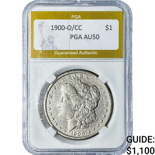 1900-O/CC Morgan Silver Dollar PGA AU50