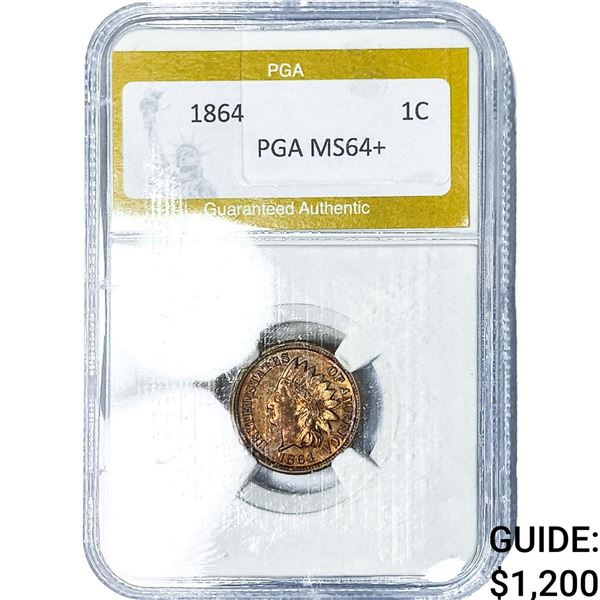 1864 Indian Head Cent PGA MS64+