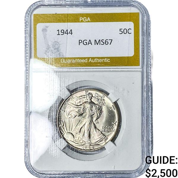 1944 Walking Liberty Half Dollar PGA MS67