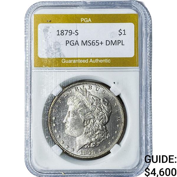 1879-S Morgan Silver Dollar PGA MS65+DMPL