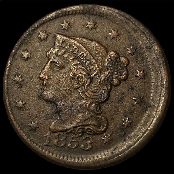 1853 Braided Hair Large Cent CHOICE AU