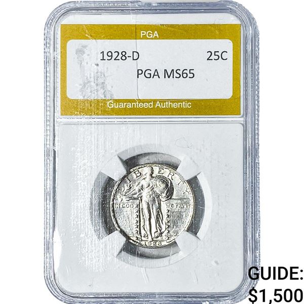 1928-D Standing Liberty Quarter PGA MS65