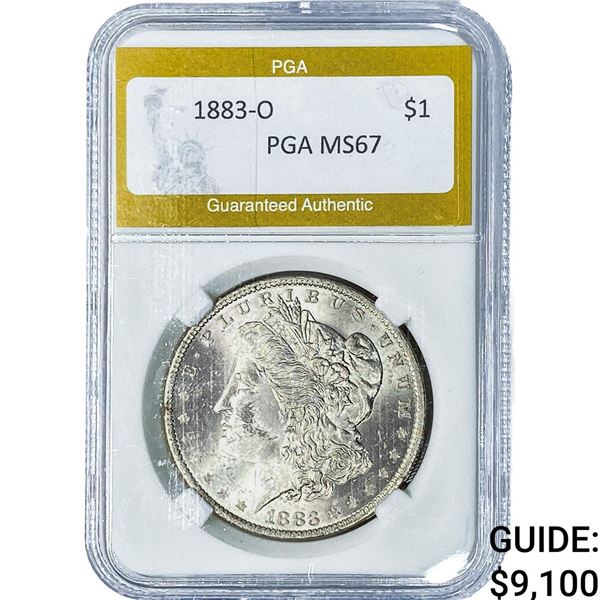 1883-O Morgan Silver Dollar PGA MS67