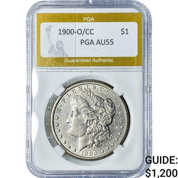 1900-O/CC Morgan Silver Dollar PGA AU55