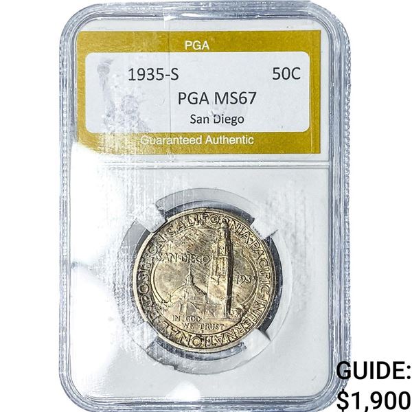 1935-S San Diego Half Dollar PGA MS67