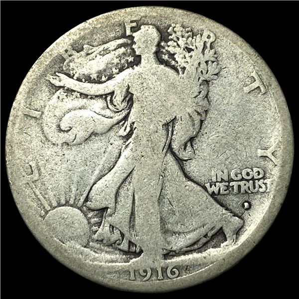 1916-D Silver Walking Liberty Half Dollar  NICELY CIRCULATED