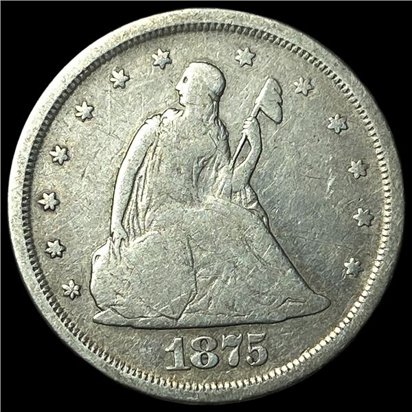 1875-S Silver Twenty Cents Piece LIGHTLY  CIRCULATED