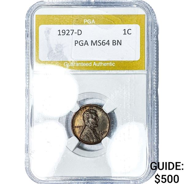 1927-D Wheat Cent PGA MS64BN