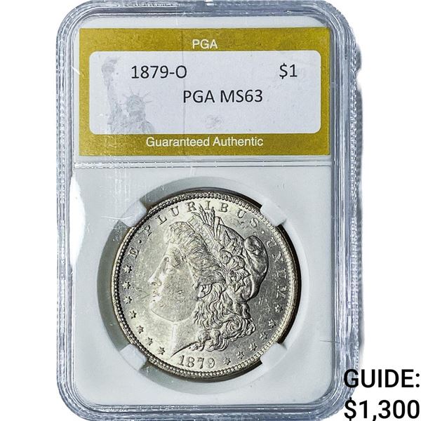 1879-O Morgan Silver Dollar PGA MS63