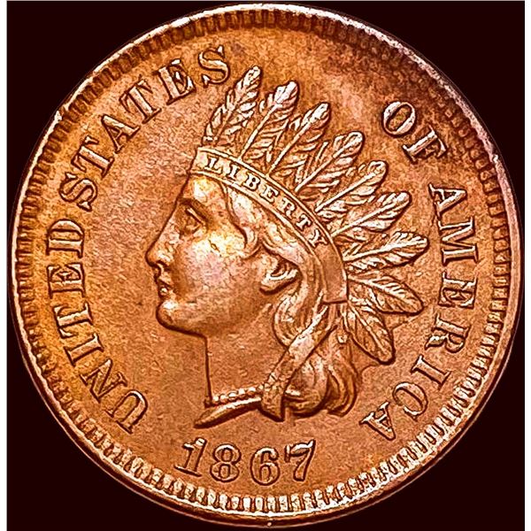 1867 Indian Head Cent CHOICE AU