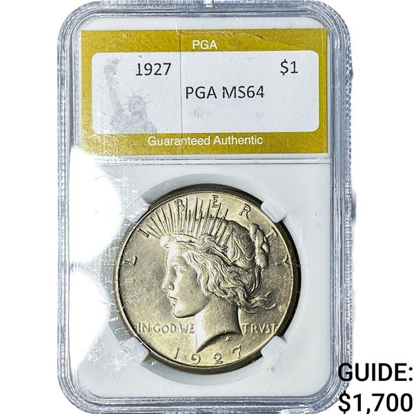1927 Silver Peace Dollar PGA MS64