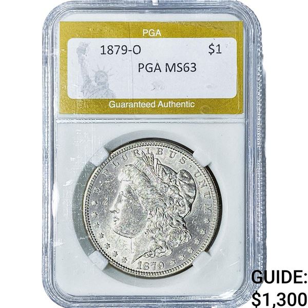1879-O Morgan Silver Dollar PGA MS63