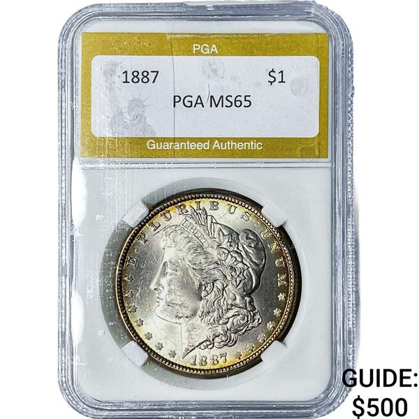 1887 Morgan Silver Dollar PGA MS65