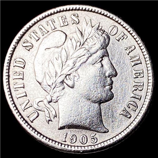 1905-S Silver Barber Dime CHOICE AU
