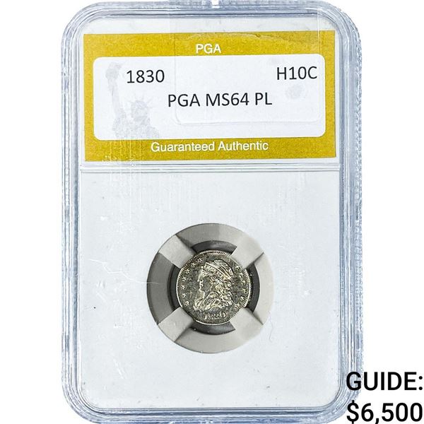 1830 Capped Bust Half Dime PGA MS64PL