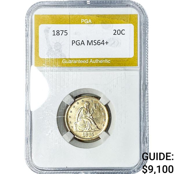 1875 Twenty Cent Piece PGA MS64+