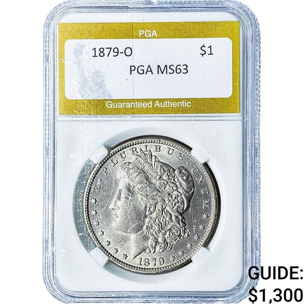 1879-O Morgan Silver Dollar PGA MS63
