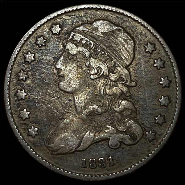 1831 Capped Bust Silver Quarter NEARLY  UNCIRCULATED