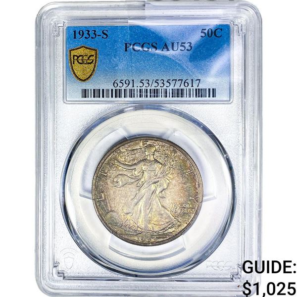 1933-S Walking Liberty Half Dollar PCGS AU53