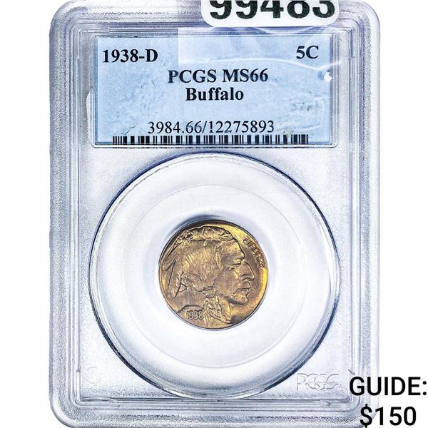 1938-D Buffalo Nickel PCGS MS66