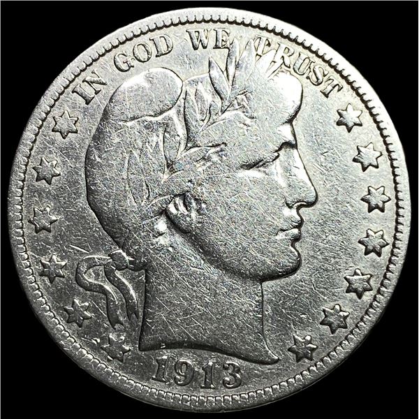 1913 Barber Half Dollar LIGHTLY CIRCULATED
