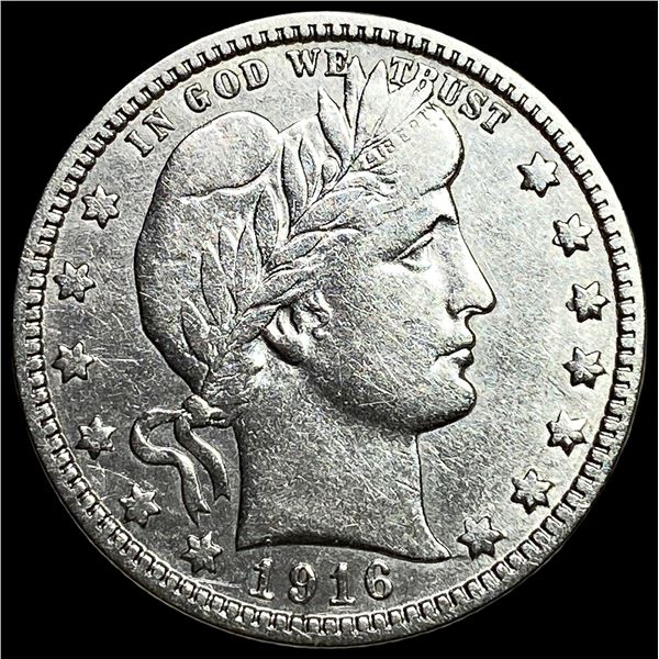 1916-D Silver Barber Quarter CLOSELY  UNCIRCULATED