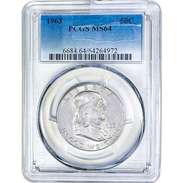 1963 Franklin Half Dollar PCGS MS64