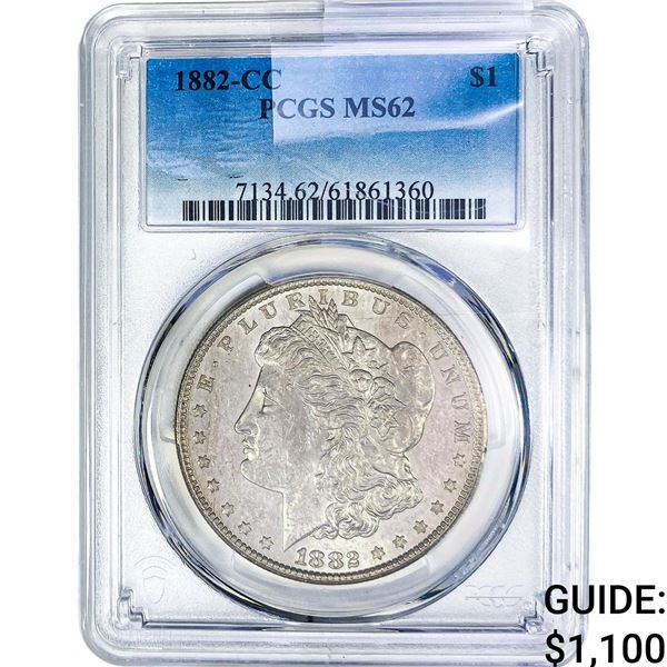 1882-CC Morgan Silver Dollar PCGS MS62