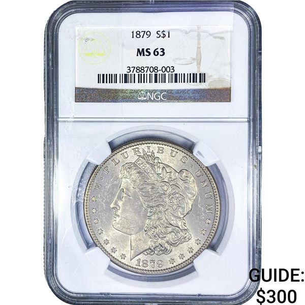 1879 Morgan Silver Dollar NGC  M63