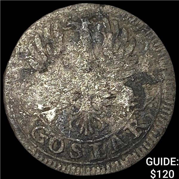 1737 German States Goslar Silver 6 Pfennig