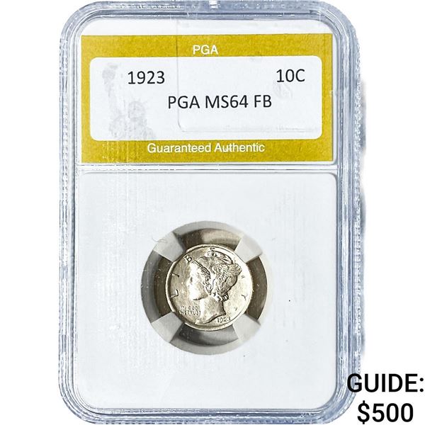 1923 Mercury Silver Dime PGA MS64FB