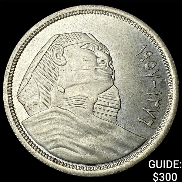 1376/1957 Egypt SIlver 10 Piastres